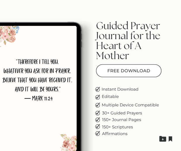 Say Less Pray More – Prayer Journal for the Heart of a Mother
